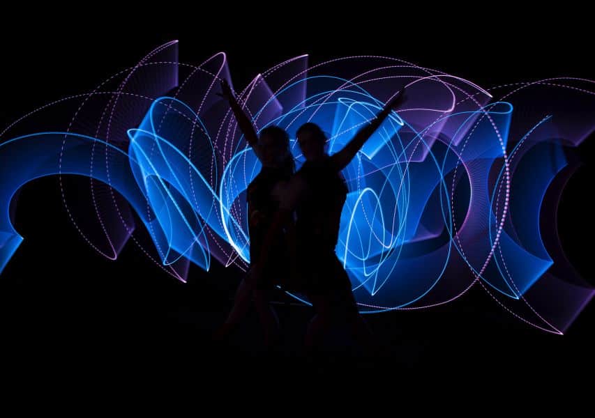 lichtschwerter in blau